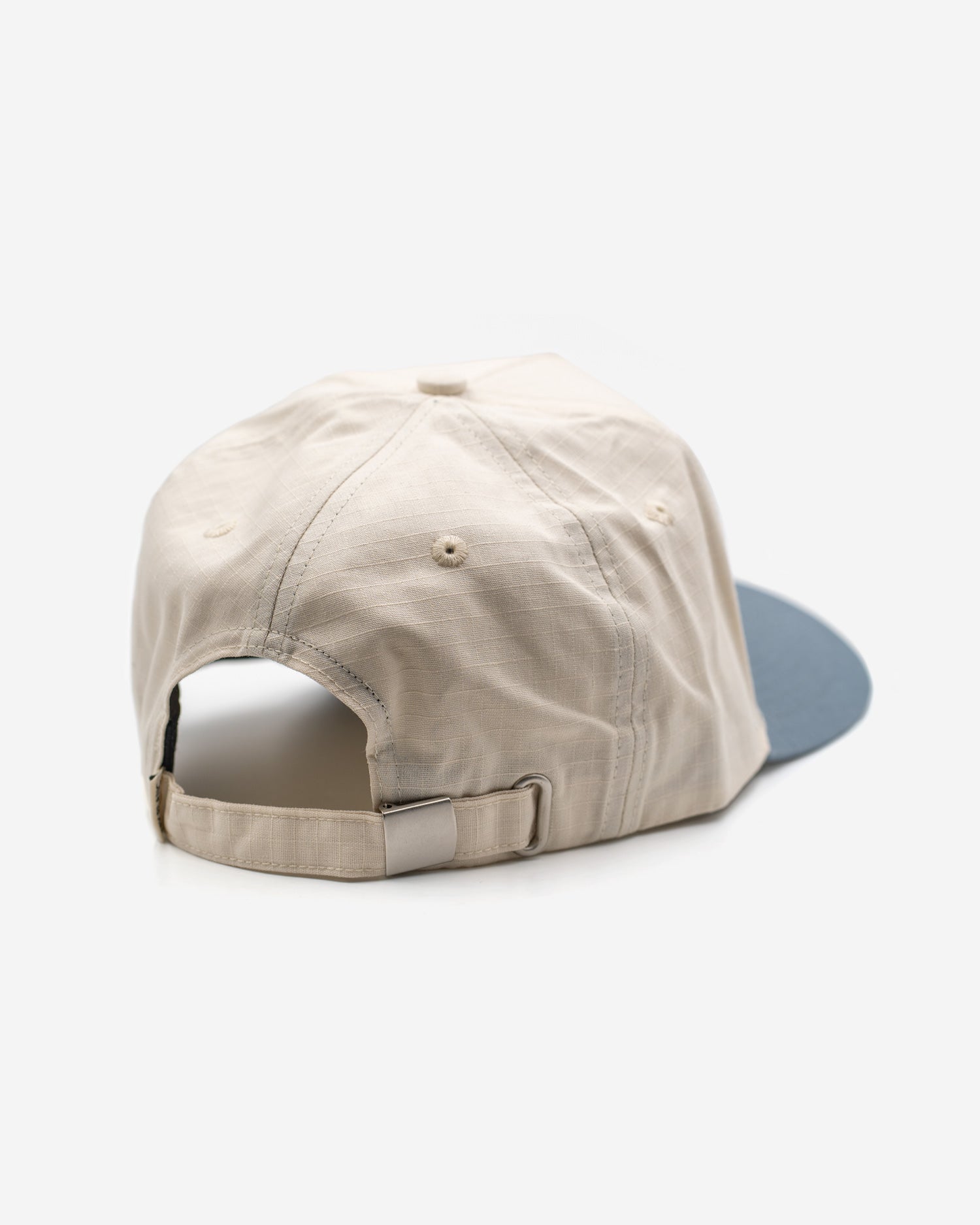 Cream-Blue-Jay-Blanc-Structured-Brand-Hat-Back