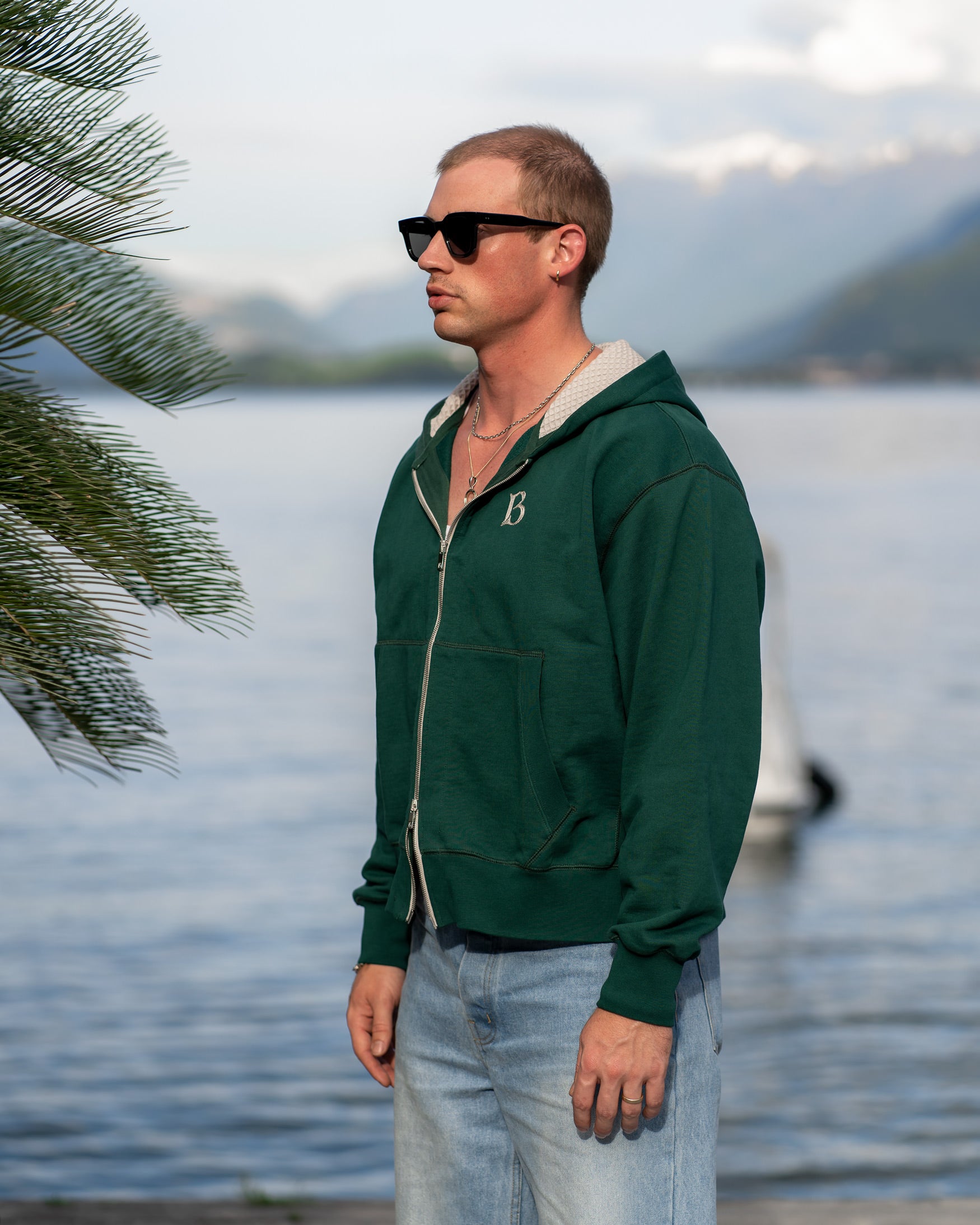 Brand Zip Hoodie