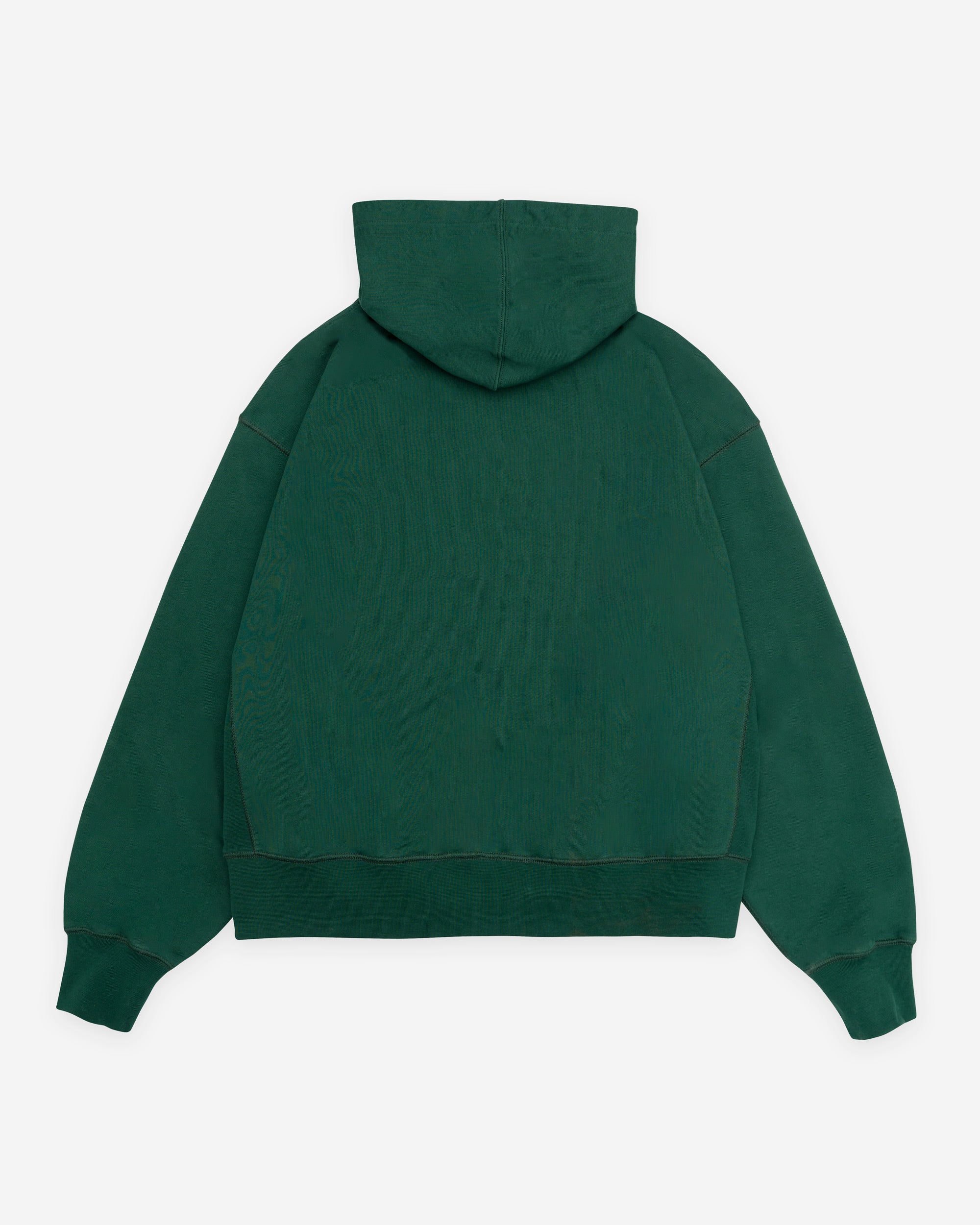 Forest Green Zip Hoodie Jay Blanc Waffle Knit Hood