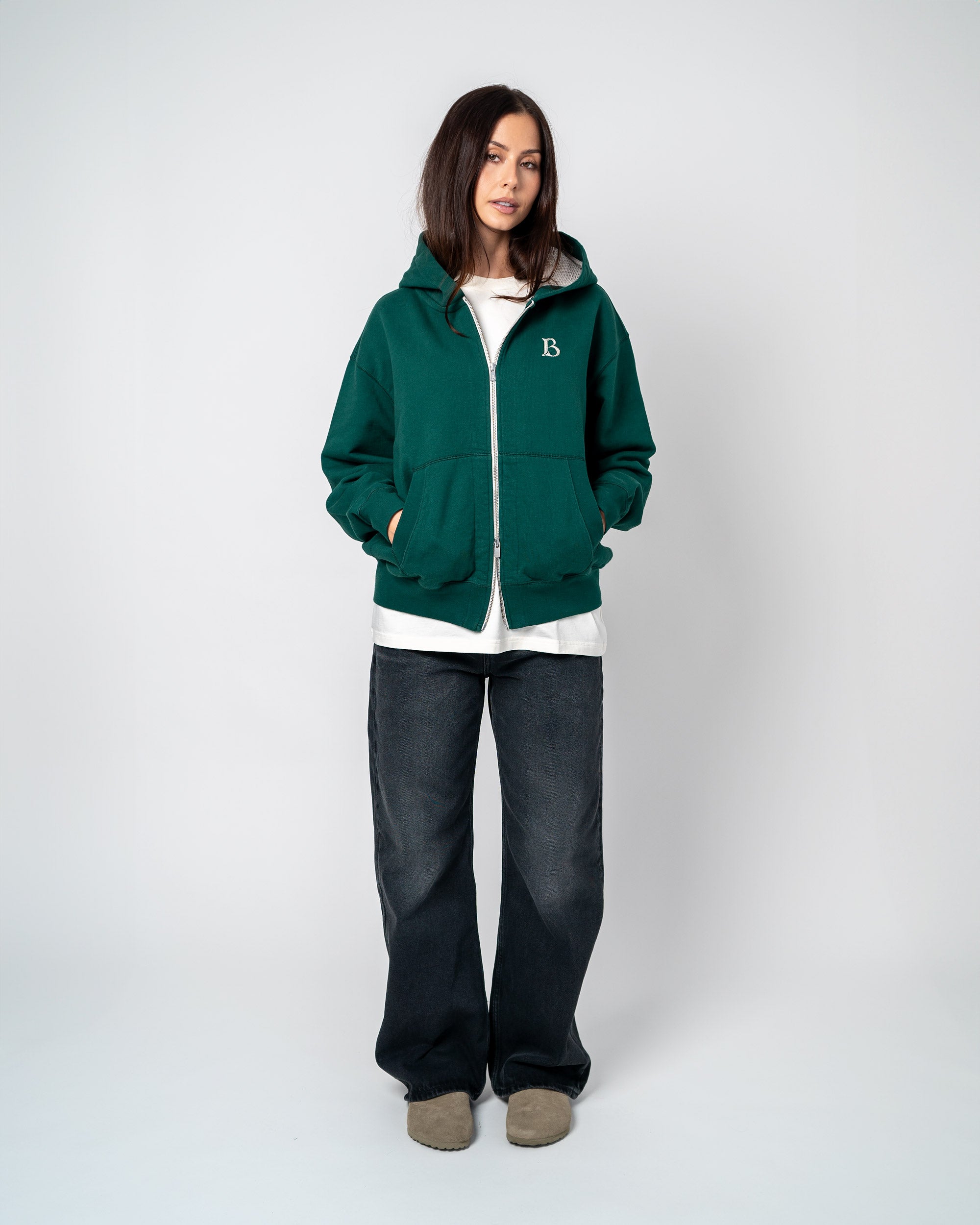 Brand Zip Hoodie
