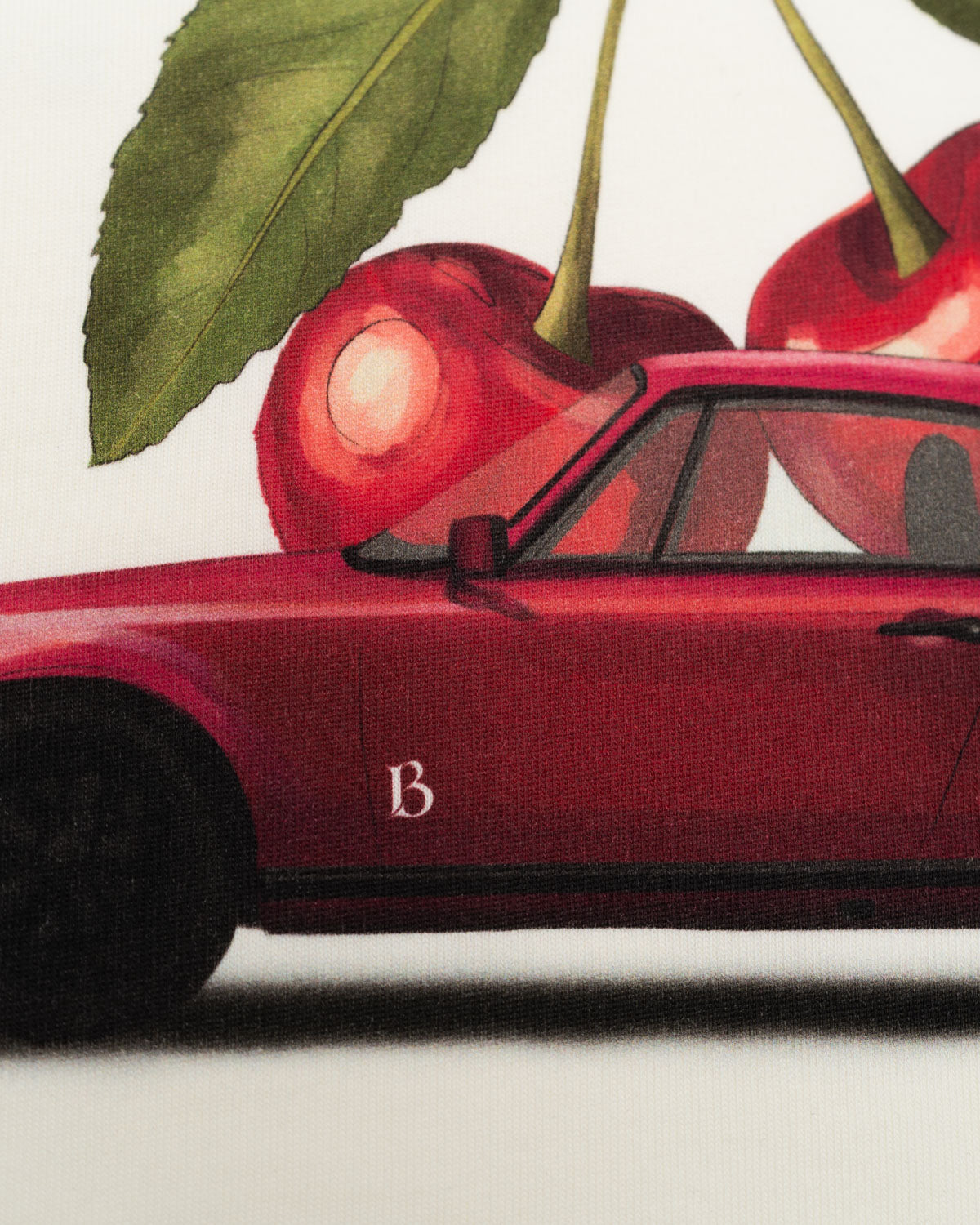 Cherry Car T-Shirt Red Porsche off white Jay Blanc