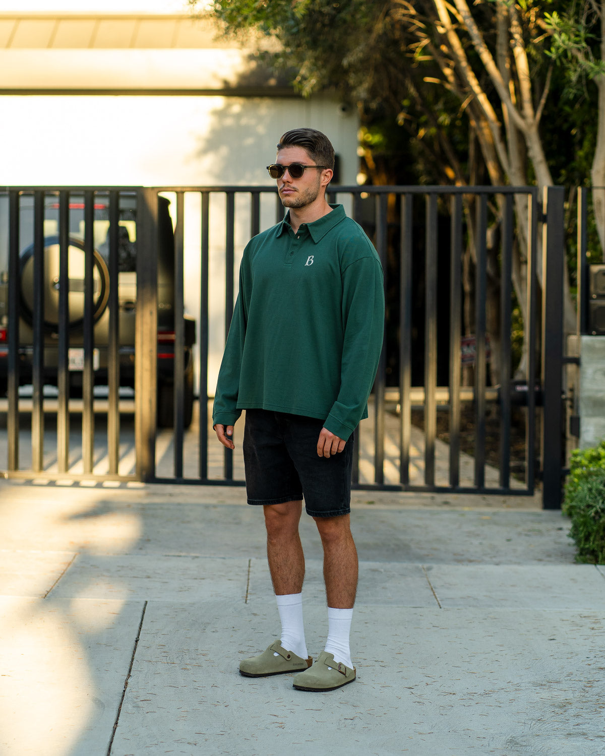 Brand Long Sleeve Polo