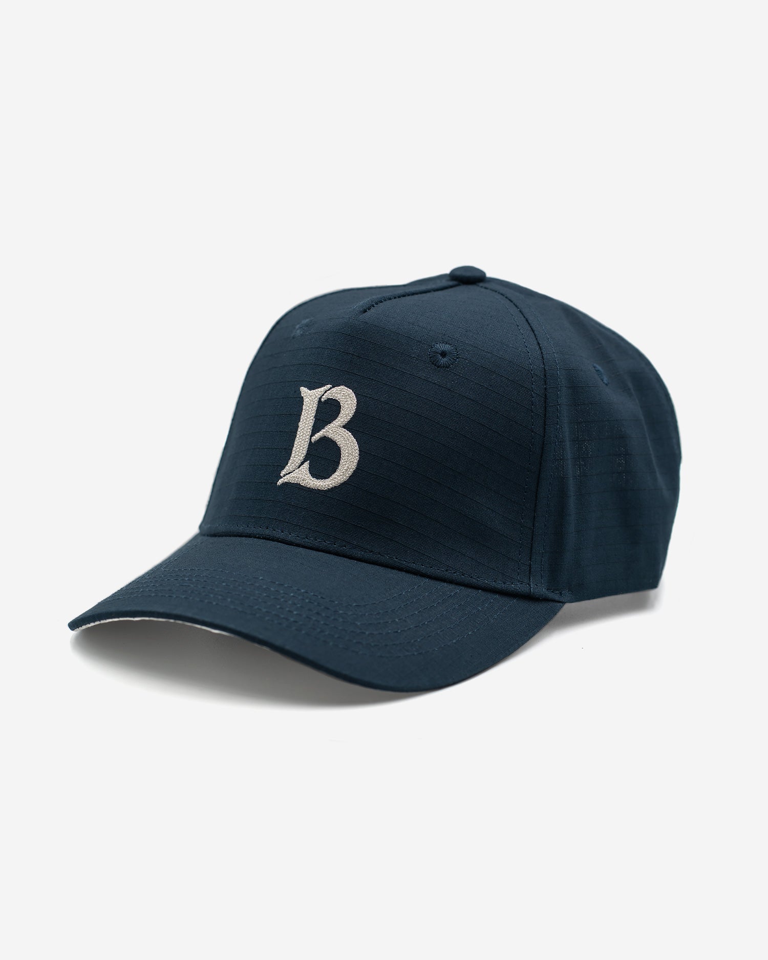 Navy Blue Cap Jay Blanc Structured Brand Hat