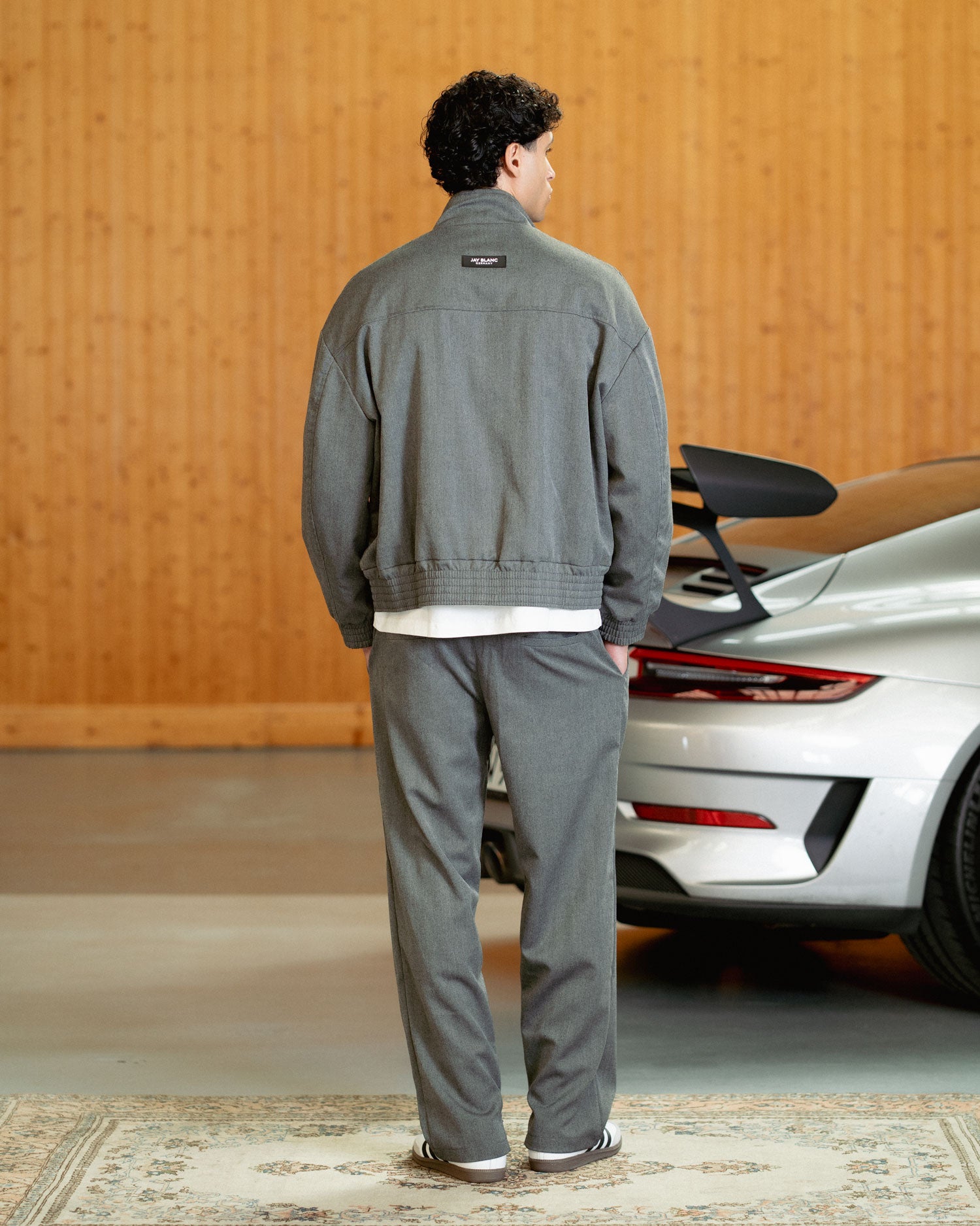 Brand Herringbone Track Jacket