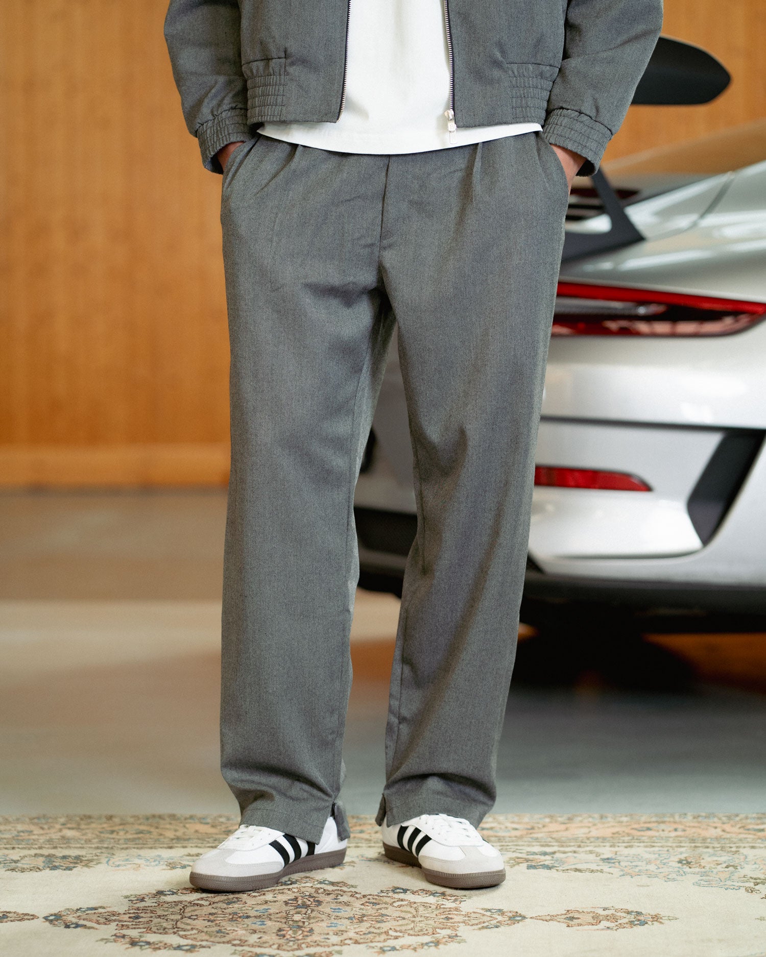 Brand Herringbone Track Pants